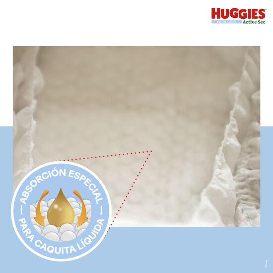 Pañales Huggies Active Sec Etapa 0/RN, 25 uds